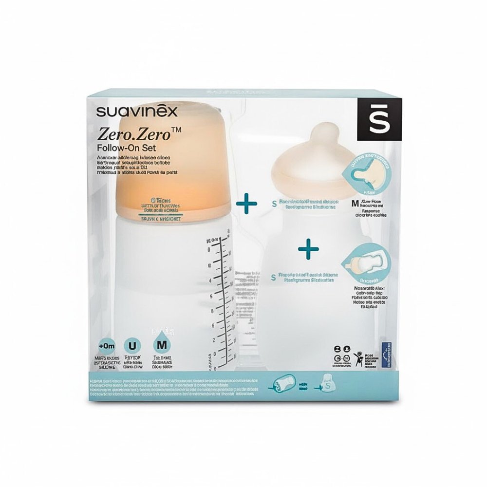 suavinex – biberon anti colique+rechange tetine+rechange poche – 270ml