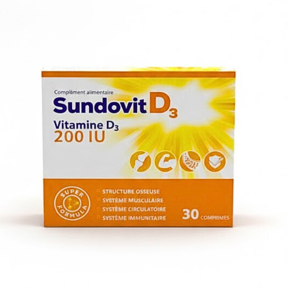 sundovit – vitamin d3 200iu – 30 comprimes