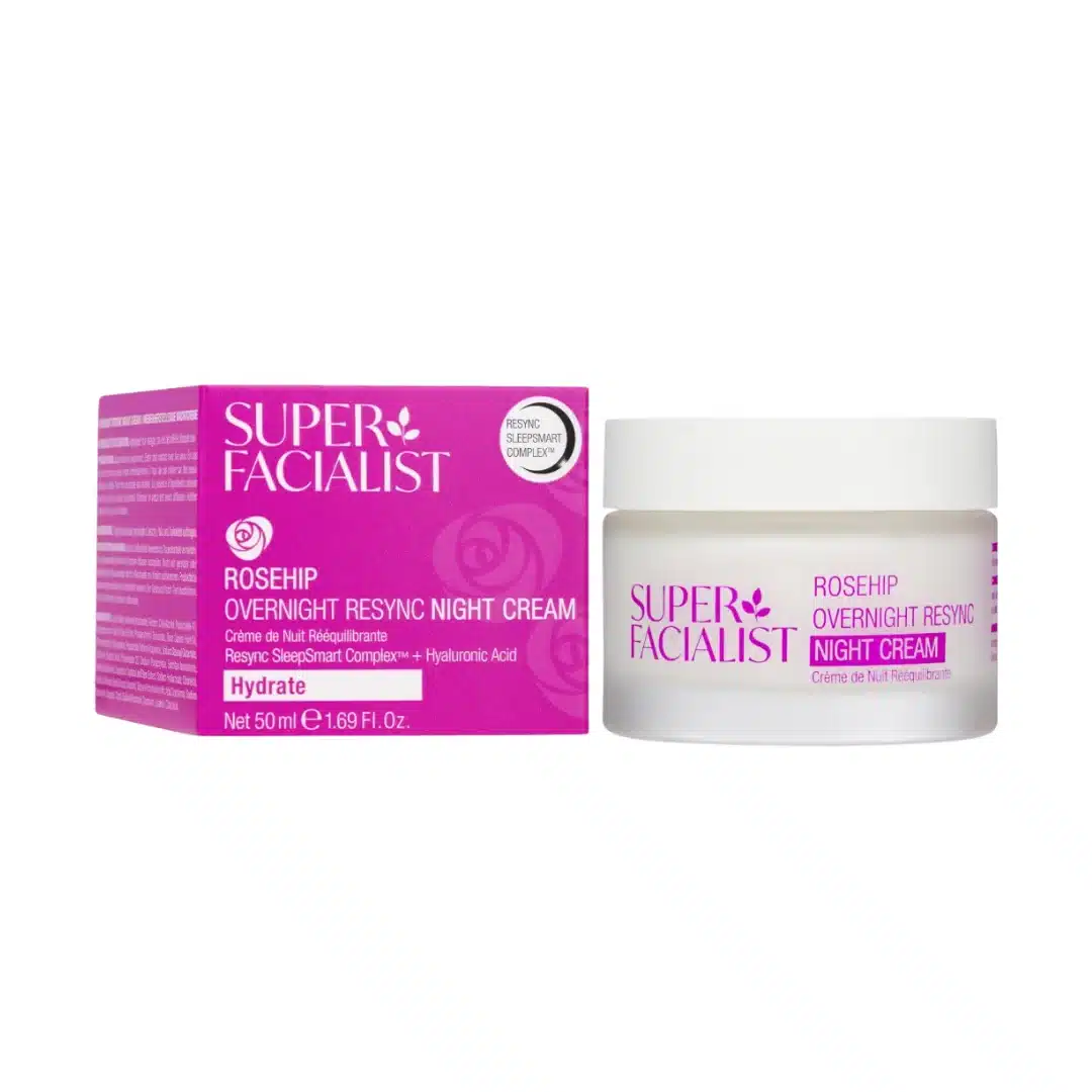 super facialist – rosehip overnight resync night cream – 50ml