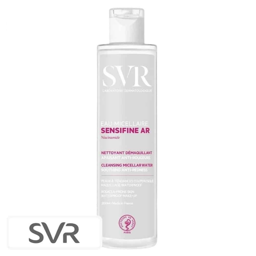svr – sensifine ar eau micellaire nettoyante demaquillante apaisante anti rougeurs – 200ml
