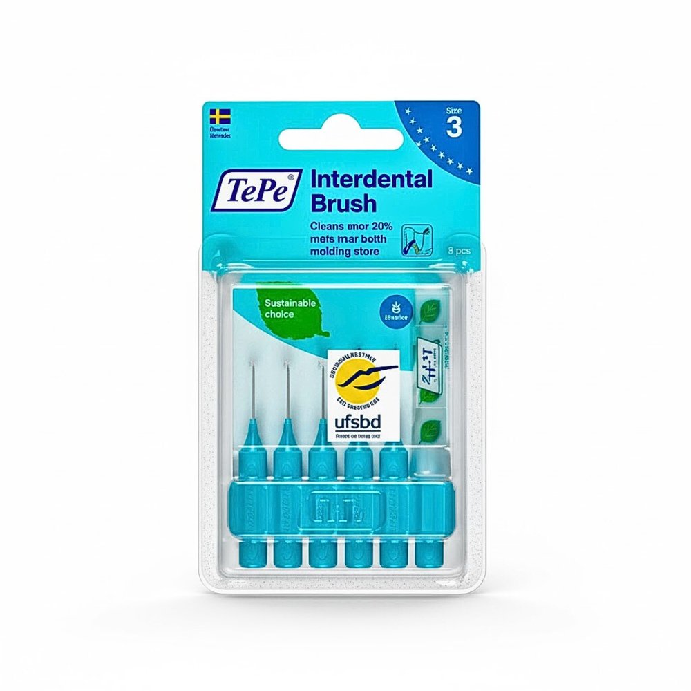 tepe – interdental brush original bleu 0.6mm taille 3 – 6u