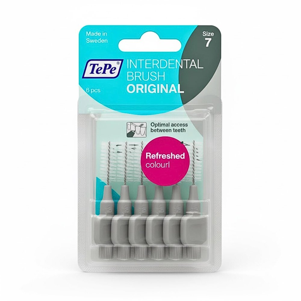 tepe – interdental brush original gris 1.3mm taille 7 – 6u