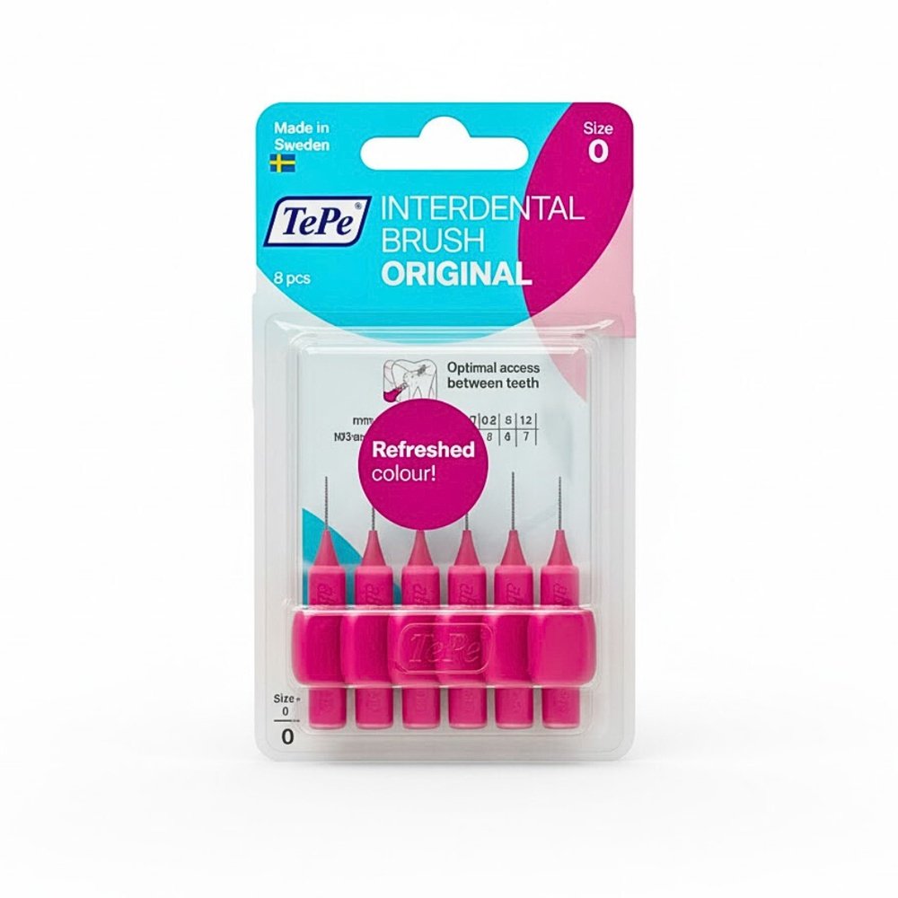 tepe – interdental brush original rose 0.4mm taille 0 – 6u