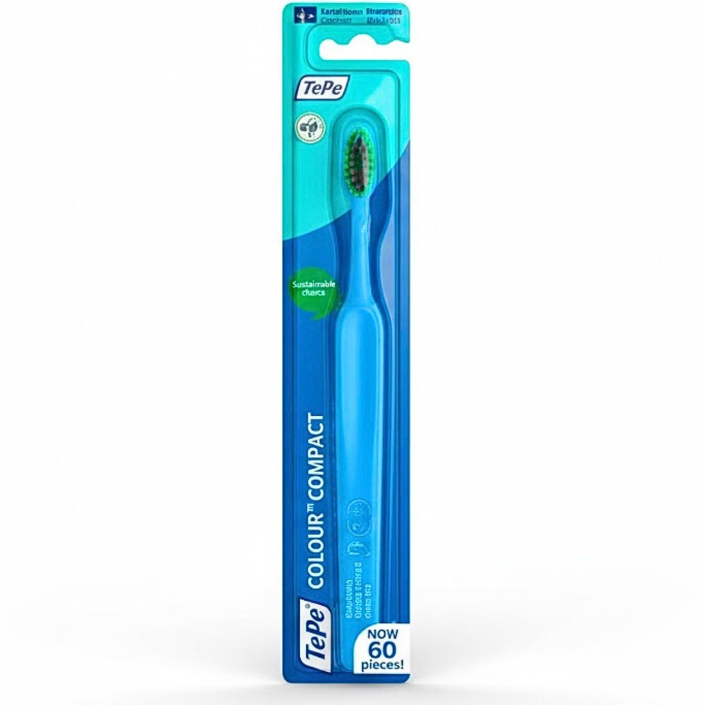 tepe – tepe brosse a dents colour compact bleu extra soft – 1u