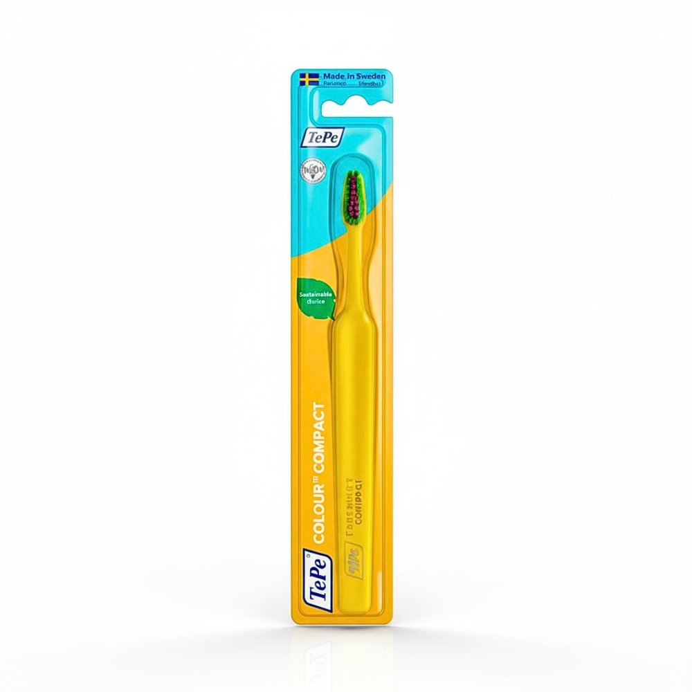 tepe – tepe brosse a dents colour compact jaune extra soft – 1u