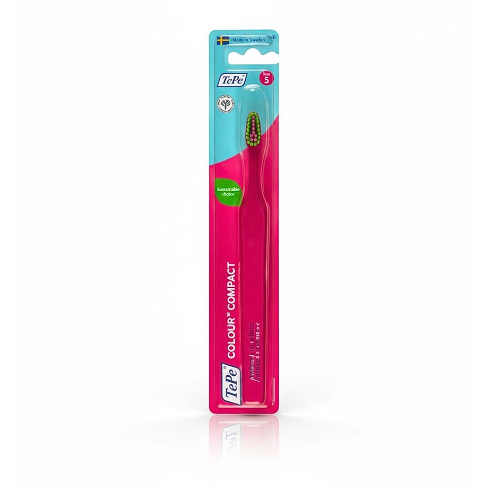 tepe – tepe brosse a dents colour compact rose extra soft – 1u