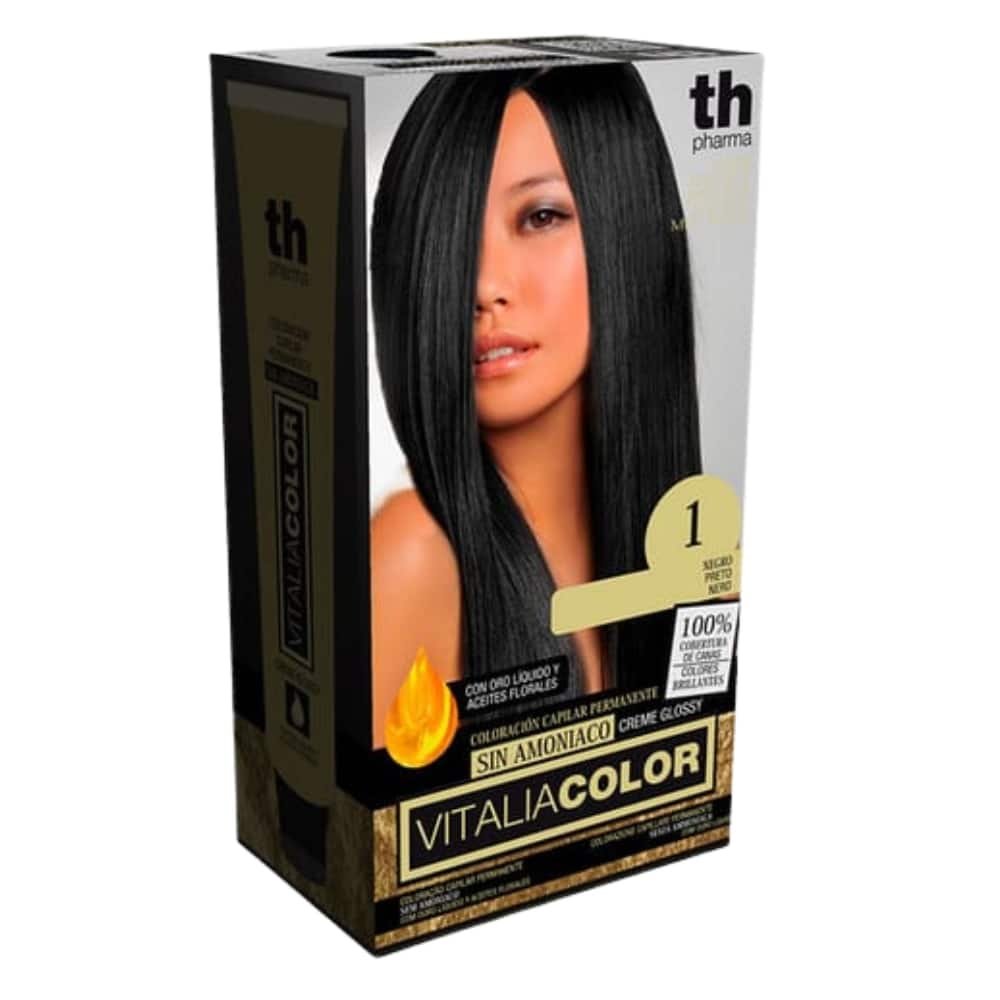 th pharma – vitalia color coloration capillaire sans ammoniac – th pharma n 1.0 – noir