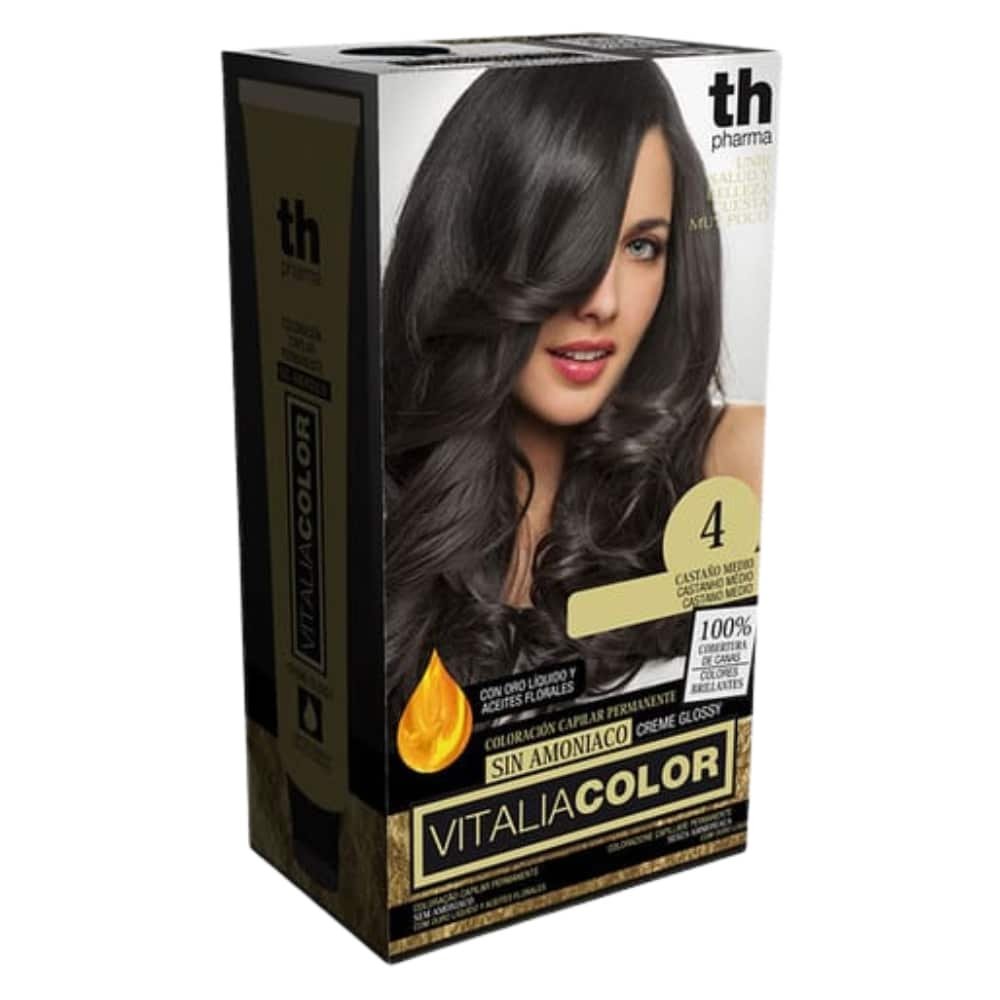 th pharma – vitalia color coloration capillaire sans ammoniac – th pharma n 4.0 – chatain moyen