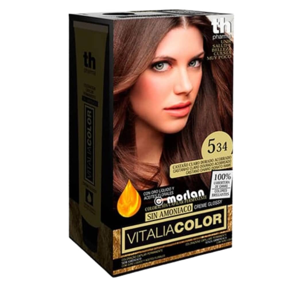 th pharma – vitalia color coloration capillaire sans ammoniac – th pharma n 5.34 – chatain clair dore cuivre
