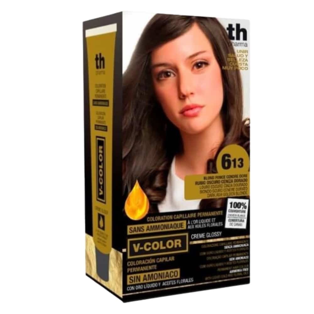 th pharma – vitalia color coloration capillaire sans ammoniac – th pharma n 6.13 – blond fonce cendre dore