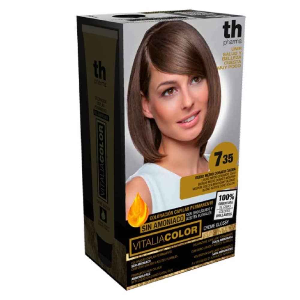 th pharma – vitalia color coloration capillaire sans ammoniac – th pharma n 7.35 – blond moyen dore acajou