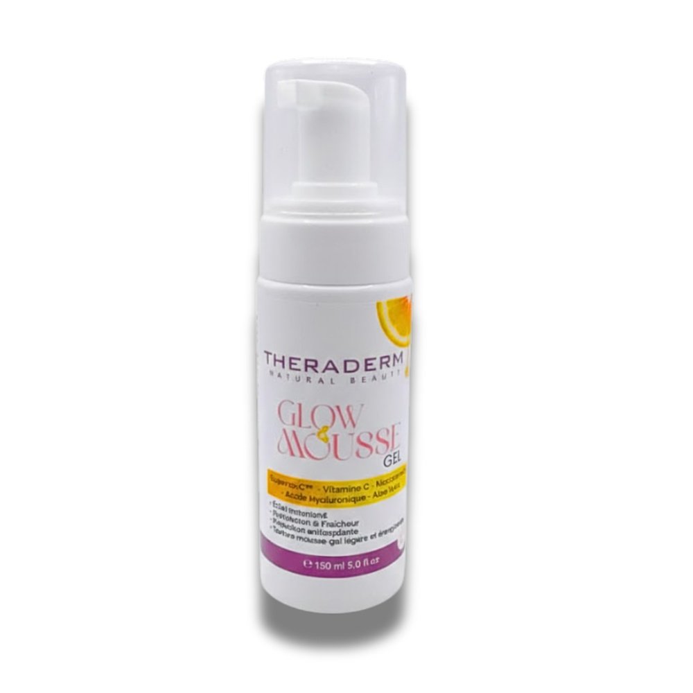theraderm – glow mousse gel – 150ml