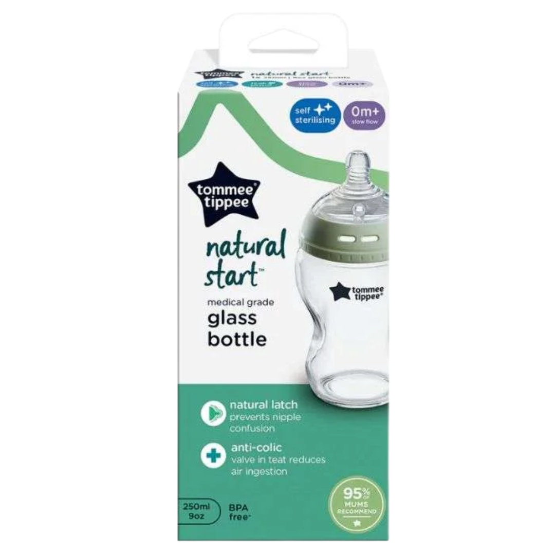 tommee tippee – biberon verre natural start – 250ml