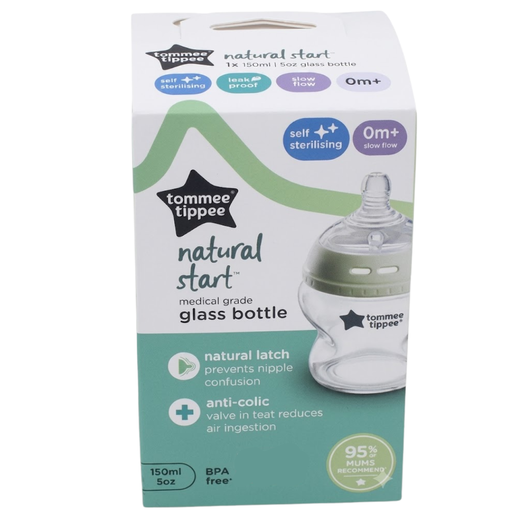 tommee tippee – biberon verre natural start 150ml +0m ref 42243791