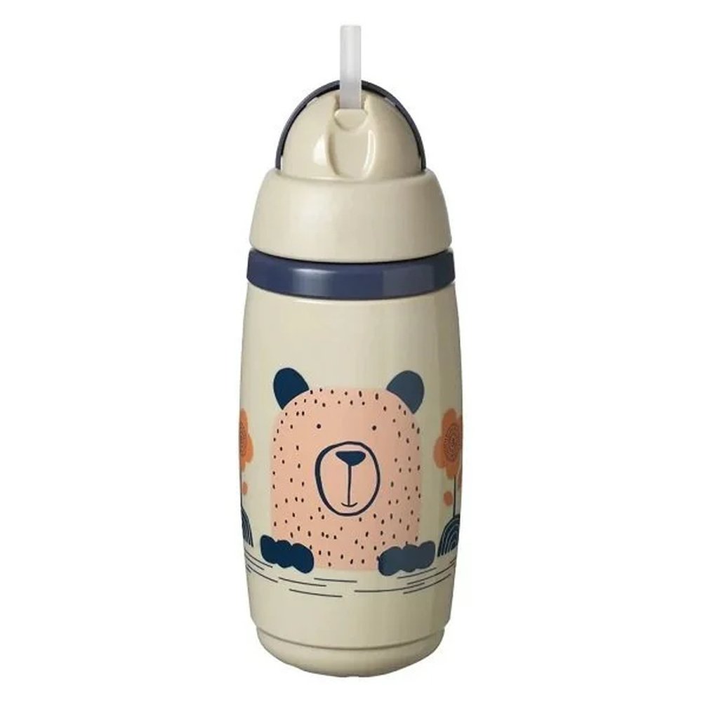 tommee tippee – tasse isotherme a paille 266ml gris ref 447824 g