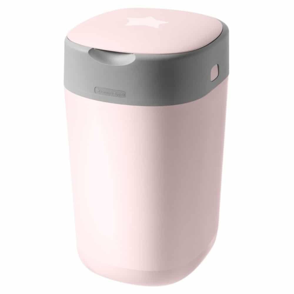 tommee tippee – twist et click poubelle a couches anti odeurs rose – 1u