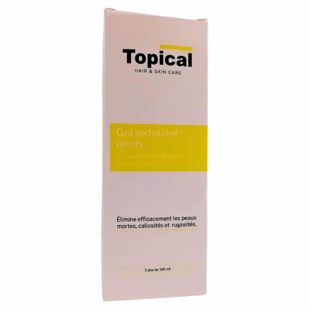 topical – gel exfoliant pieds – 100ml