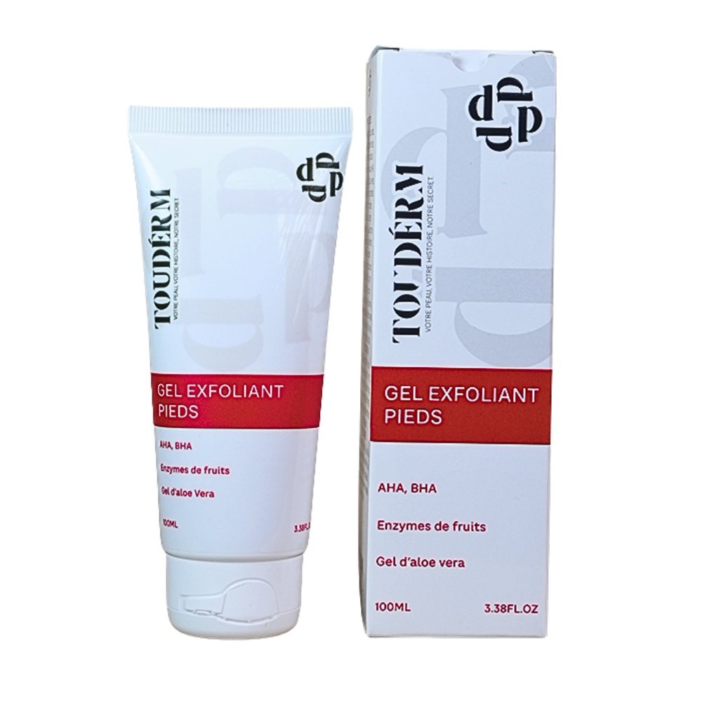 touderm – gel exfoliant pieds – 100ml