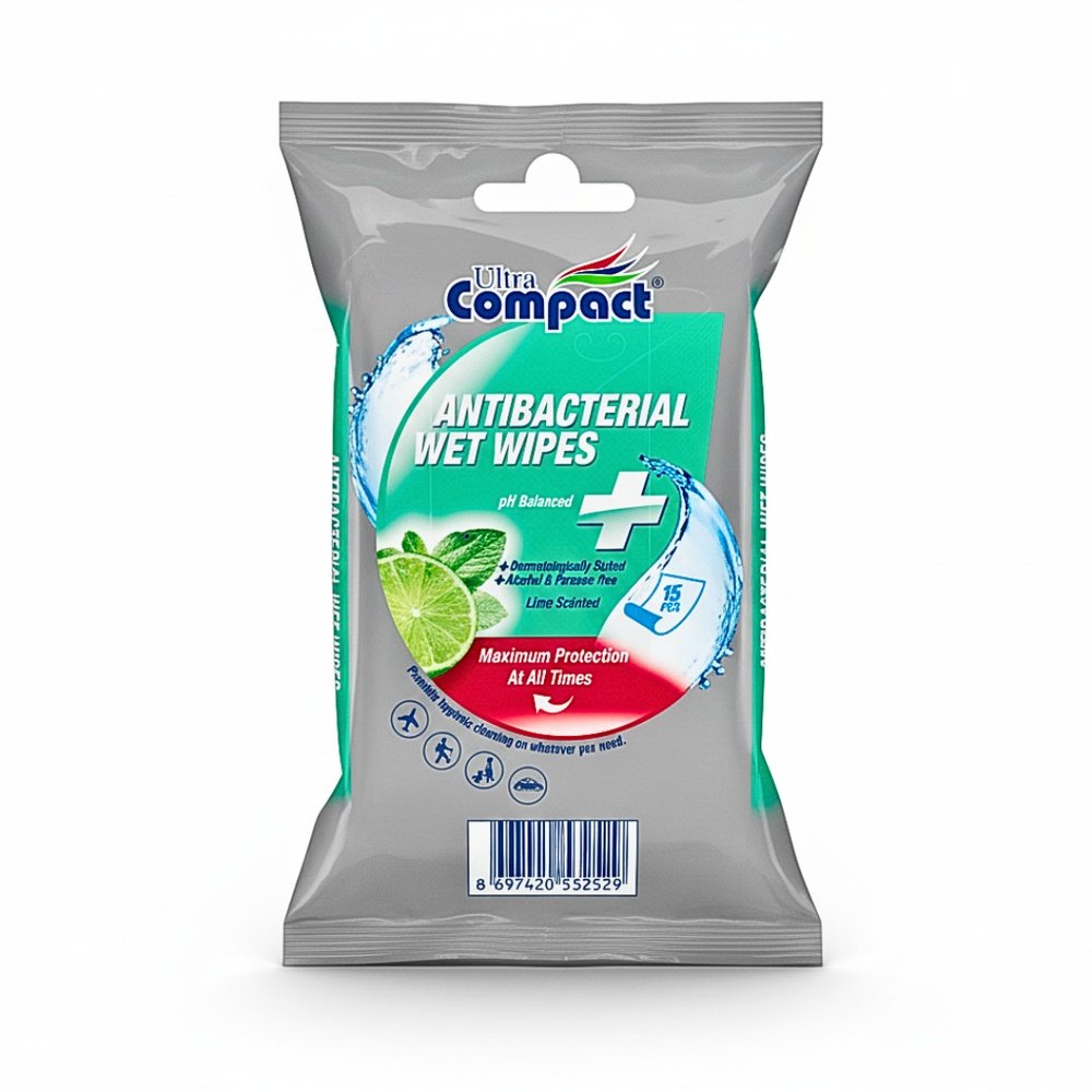 ultra compact – lingettes antibacterial 15 pieces