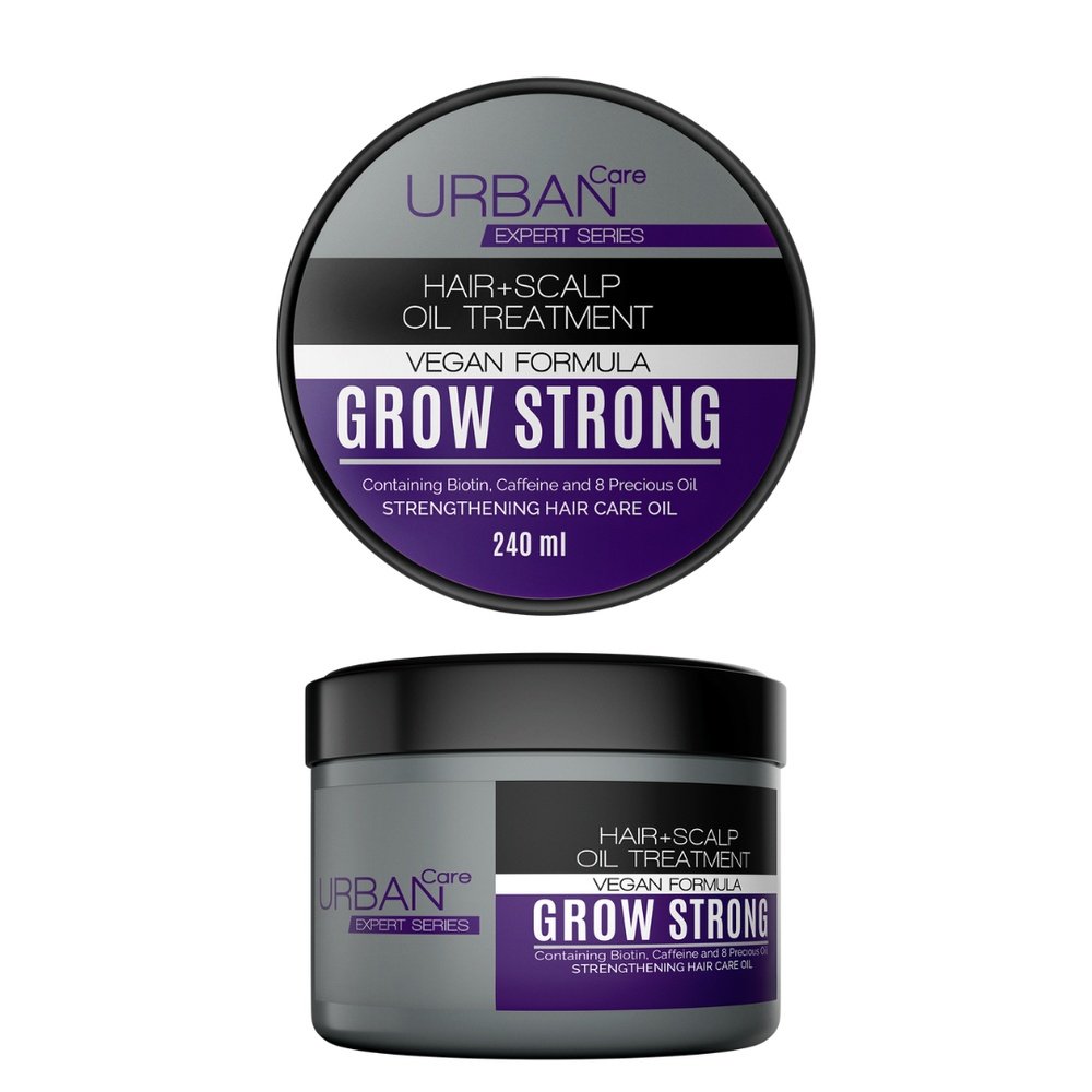 urban care – biotin et coffeine n°1 grow strong hair oil treatment – 240ml