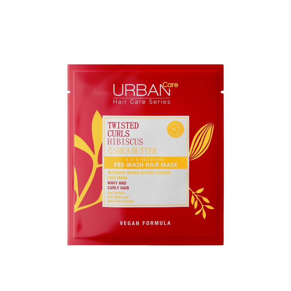 urban care – twisted curls hibiscus et shea butter mask hair intensiv – 230ml