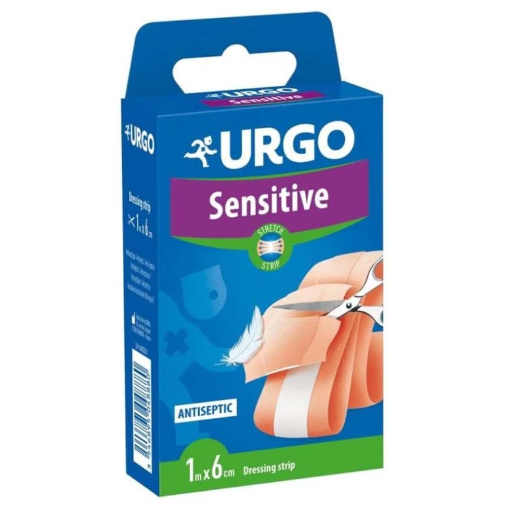urgo – bande/pansement sensitive stretch 1mx6cm – 1u