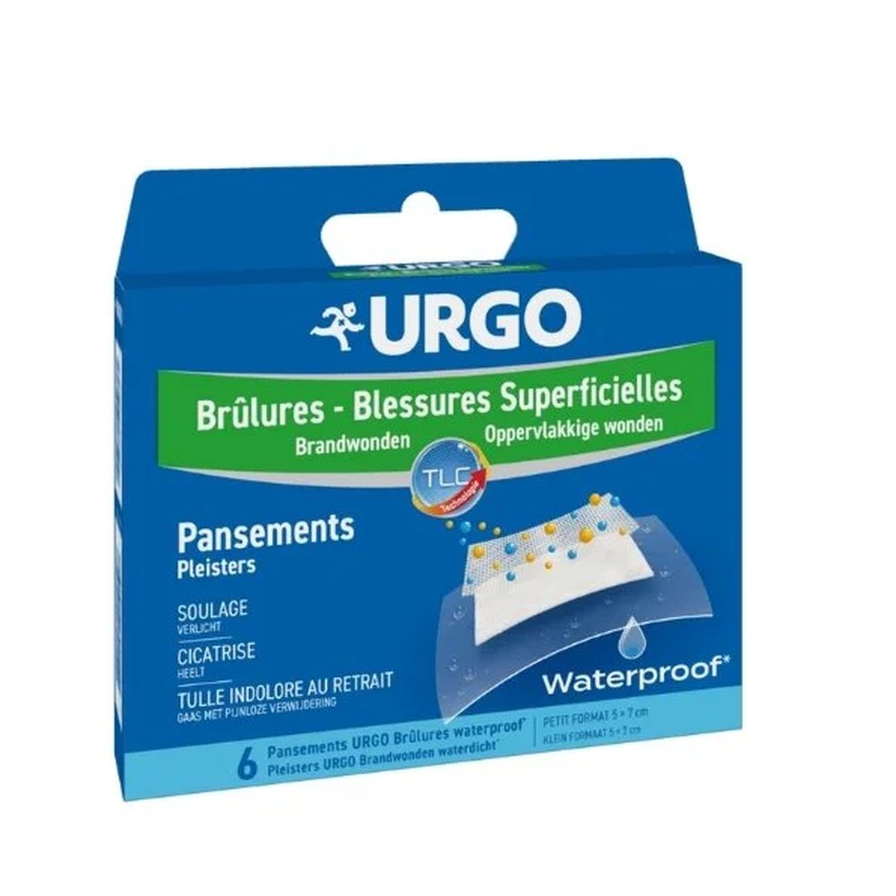 urgo – brulures pansement waterproof – 6pcs
