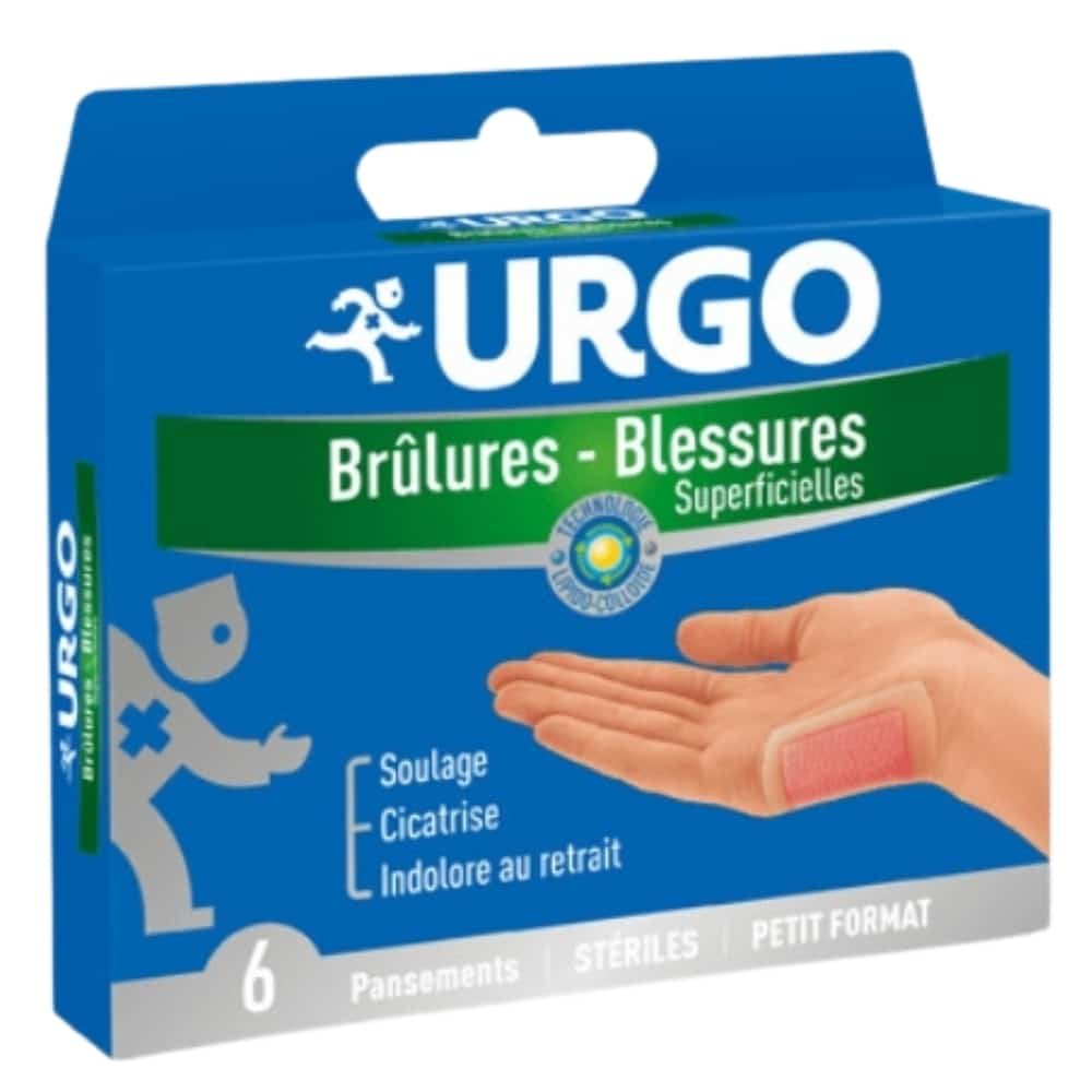 urgo – pansement brulures et blessures superficielles petit format – 6u