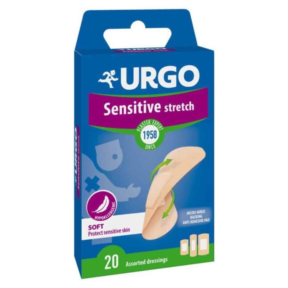 urgo – pansements sensitive stretch 3 formats – 20u