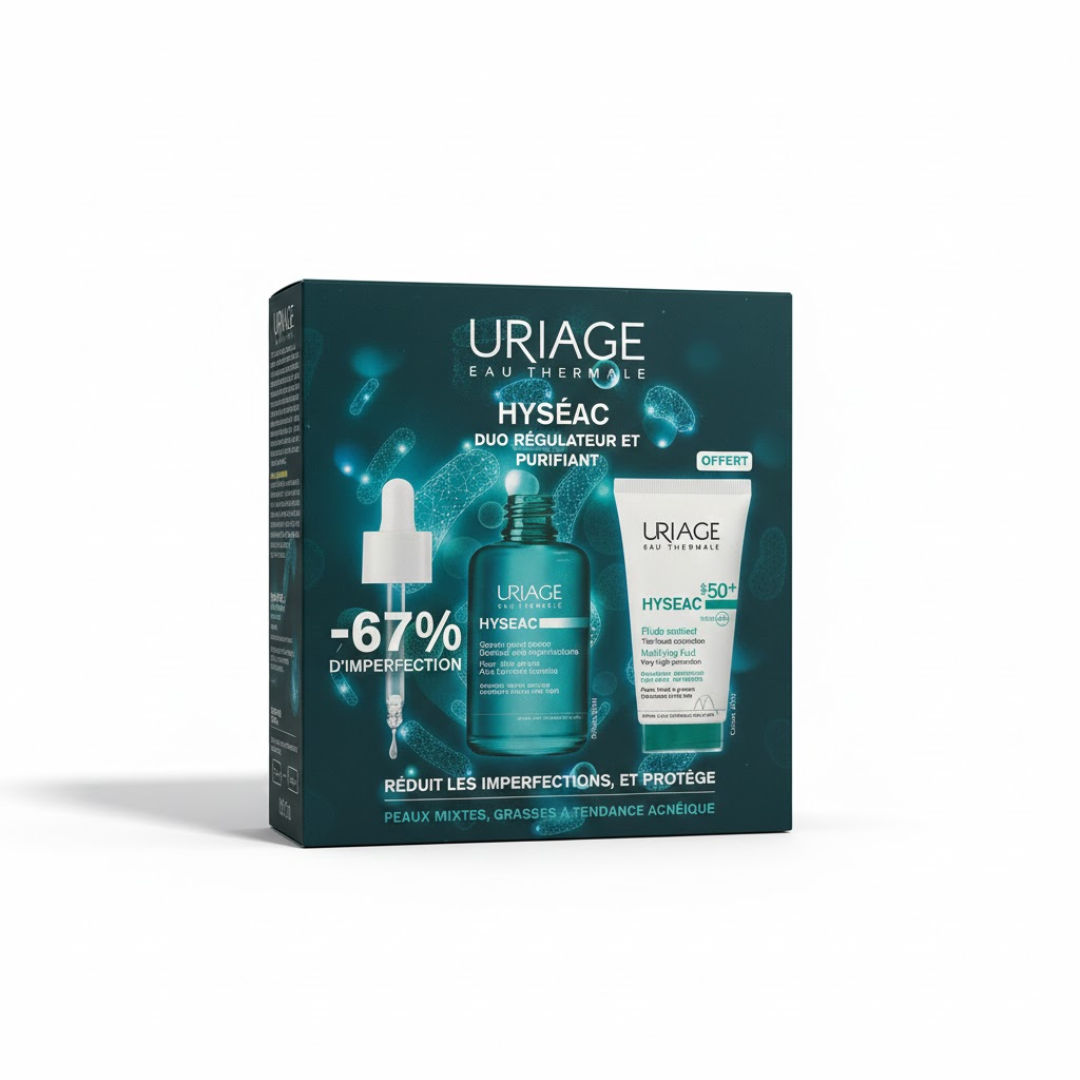 🎁 pack 🎁 – uriage – hyseac serum booster 30ml+hyseac spf50+ 50ml pack
