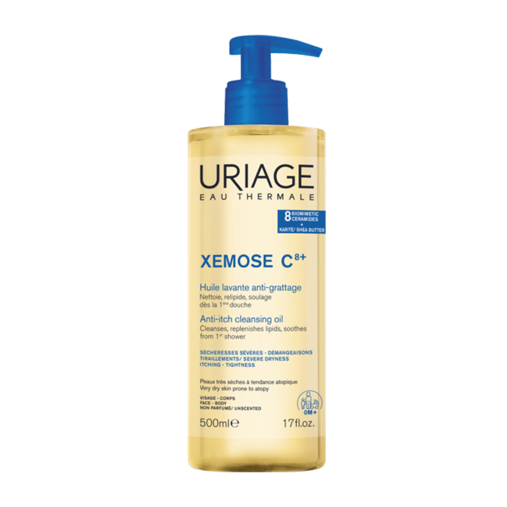 uriage – xemose c8+ huile lavante anti grattage – 500ml