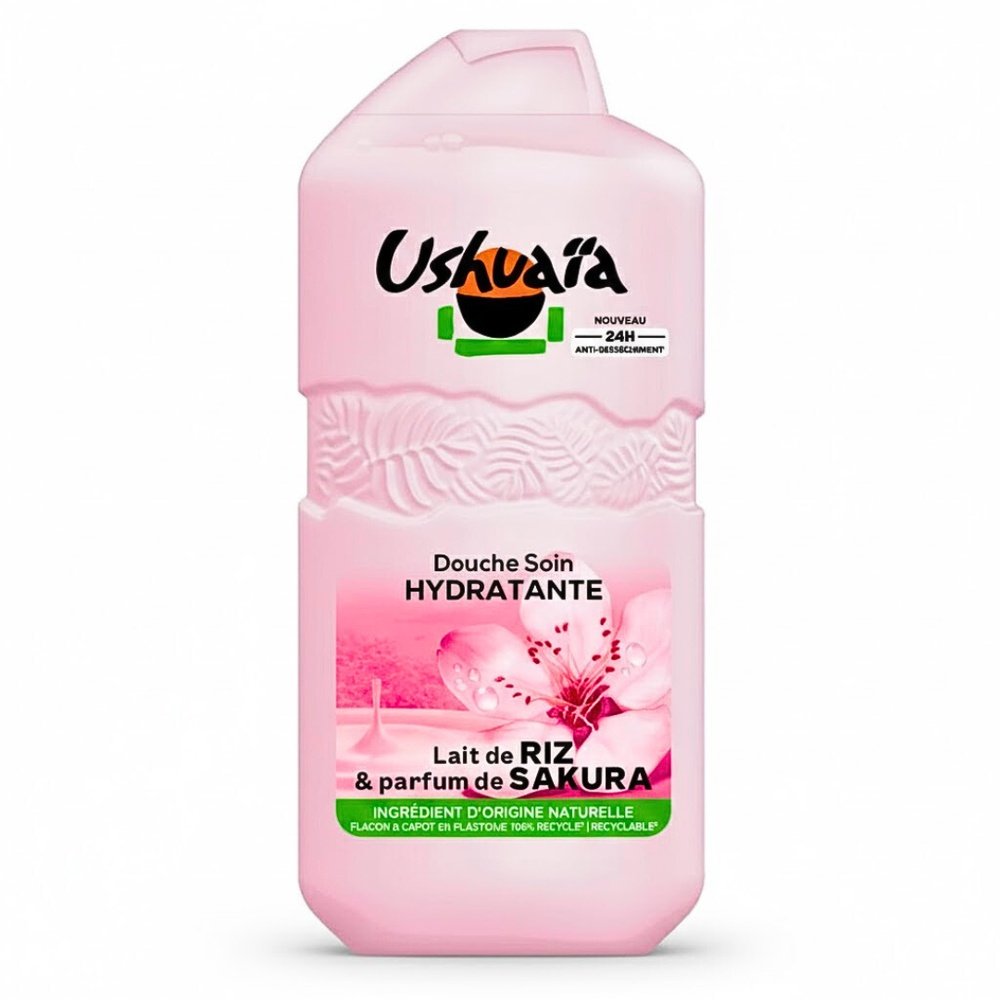 ushuaia – douche soin hydratante lait de riz sakura – 280ml