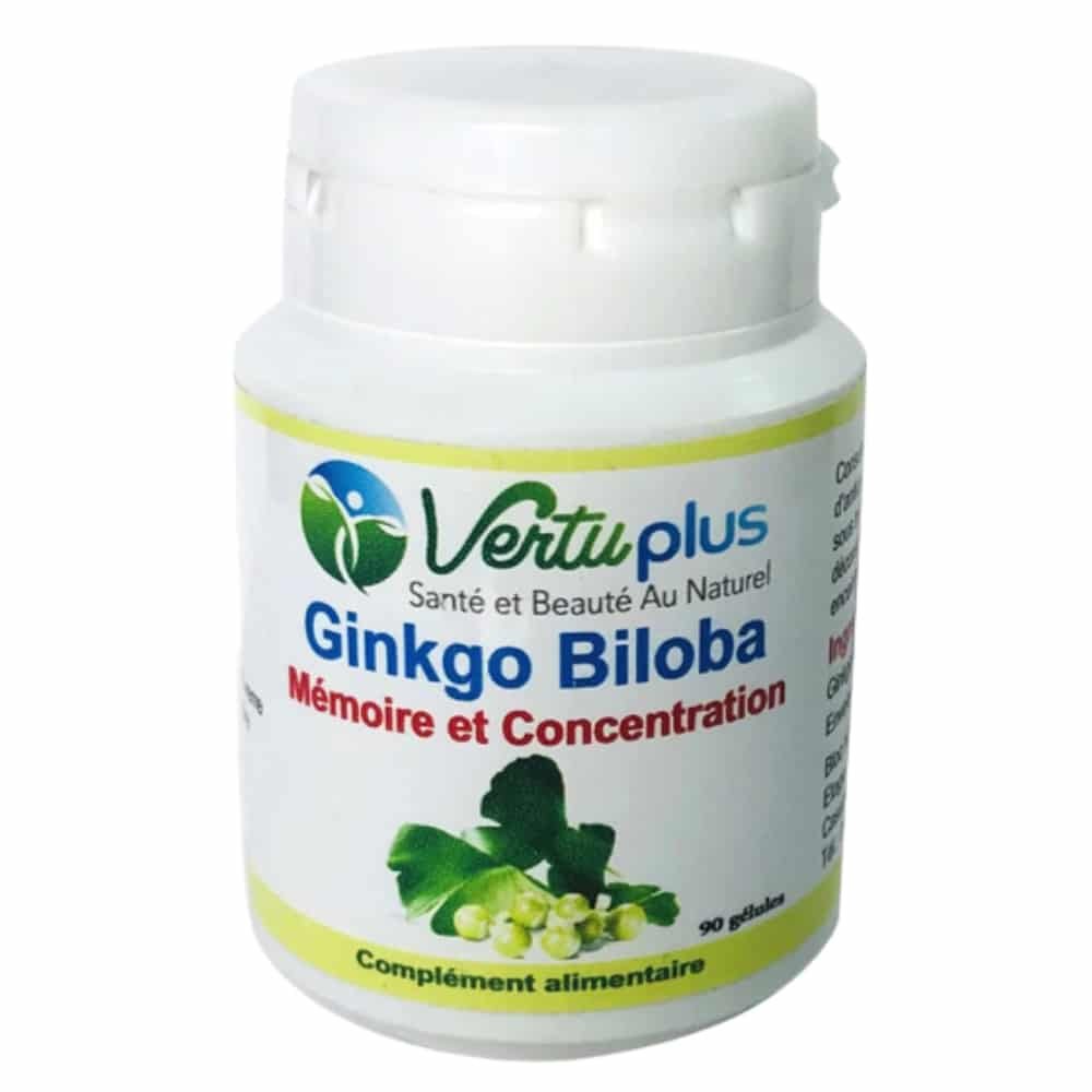 vertuplus – ginkgo biloba memoire et concentration – 90 gelules
