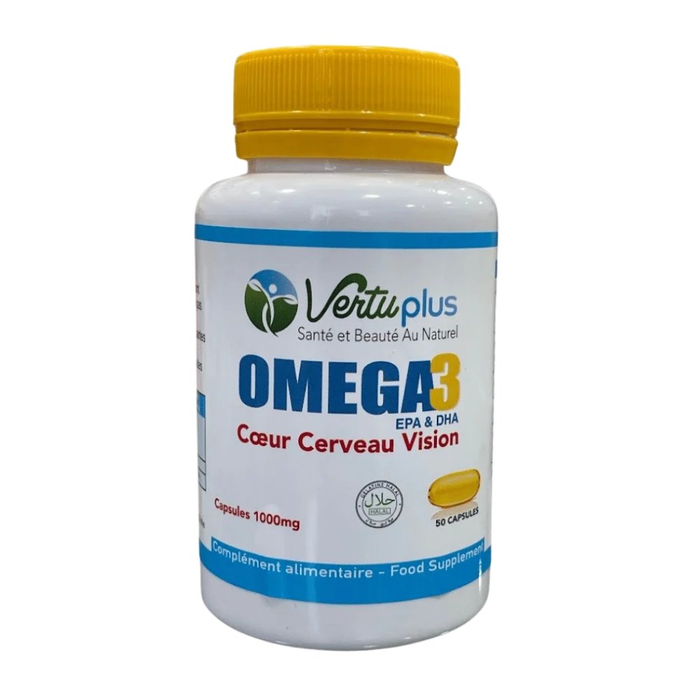 vertuplus – omega 3 coeur, cerveau et vision 1000mg – 50 capsules