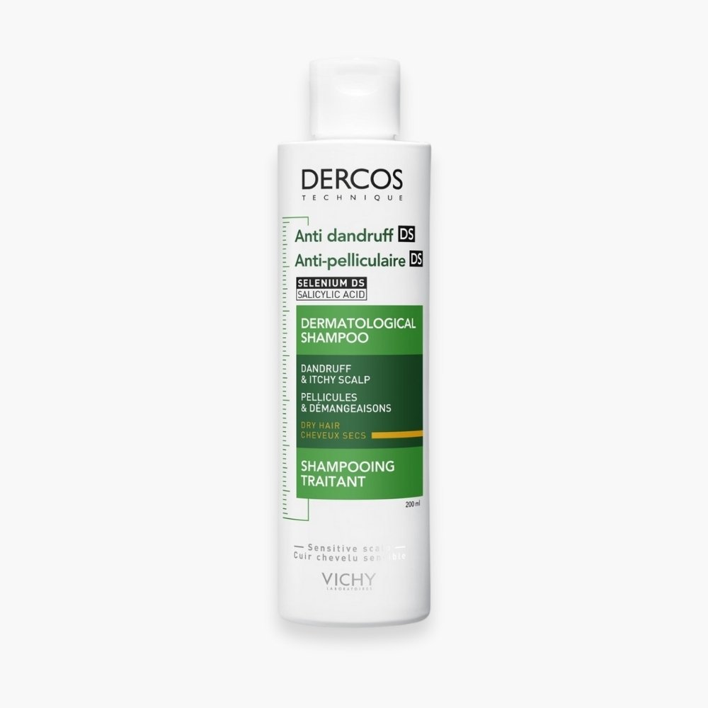 vichy – dercos ds shampoing traitant anti pelliculaire cheveux secs – 200ml