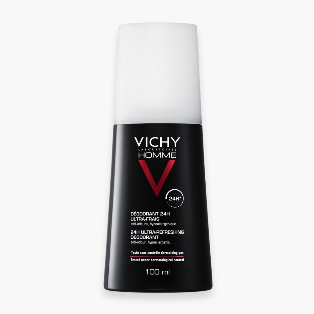 vichy – homme deodorant aerosol ultra frais 24h – 100ml