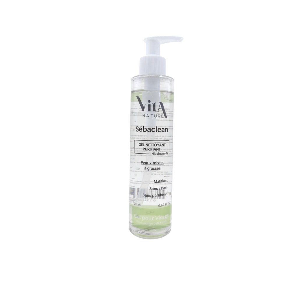 vita nature – sebaclean gel nettoyant purifiant – 200ml
