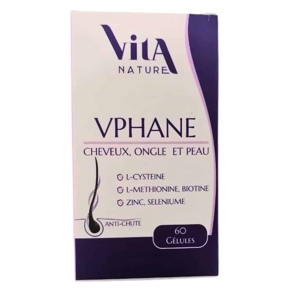 vita nature – vphane anti chute cheveux, ongles et peau – 60 gelules