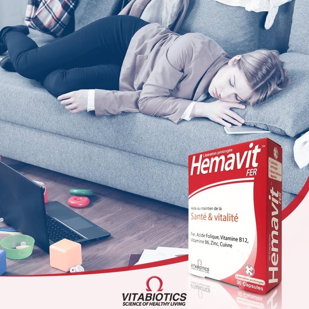 vitabiotics – hemavit fer sante et vitalite – 30 comprimes vitabiotics – hemavit fer sante et vitalite – 30 comprimes