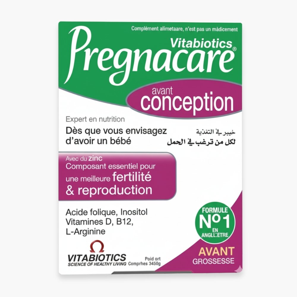 vitabiotics – pregnacare avant la conception fertilite et reproduction – 30 comprimes