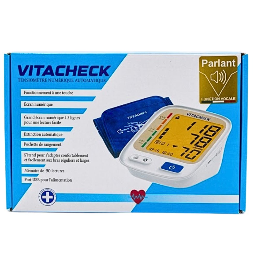 vitacheck – tensiometre numerique auto parlant