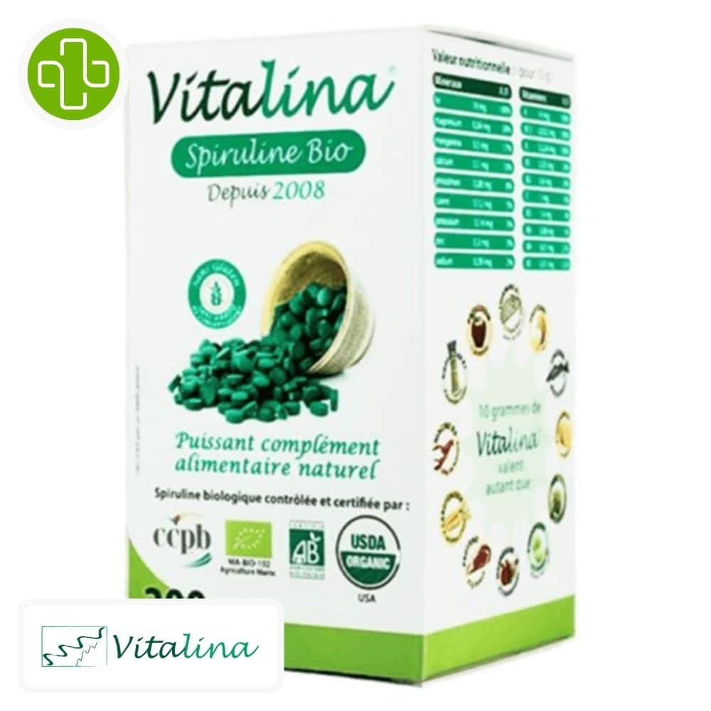 vitalina – spiruline bio et naturelle – 200 comprimes