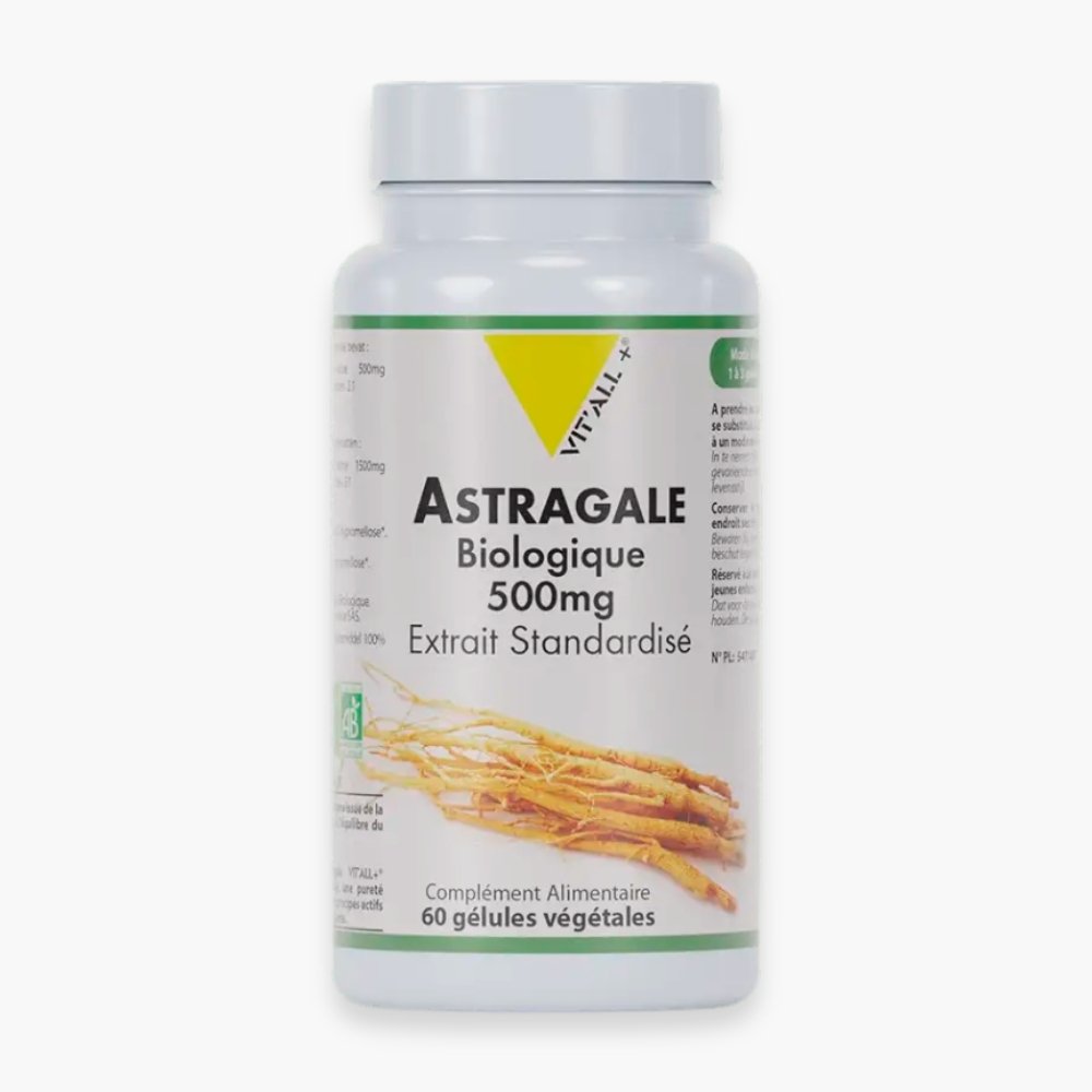 vitall+ – astragale biologique 500mg extrait standardise – 60 gelules