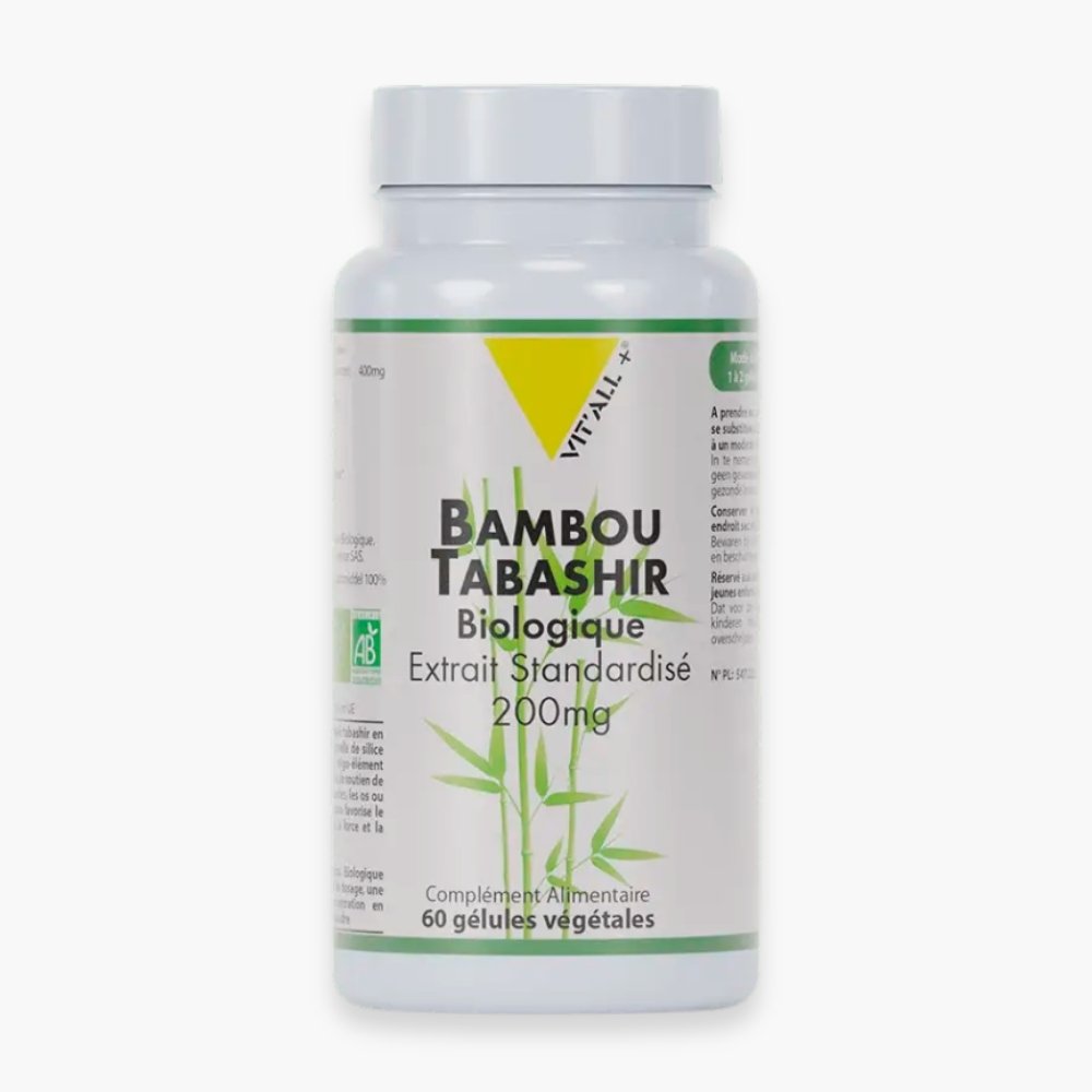 vitall+ – bambou tabashir biologique extrait standardise 200mg – 60 gelules