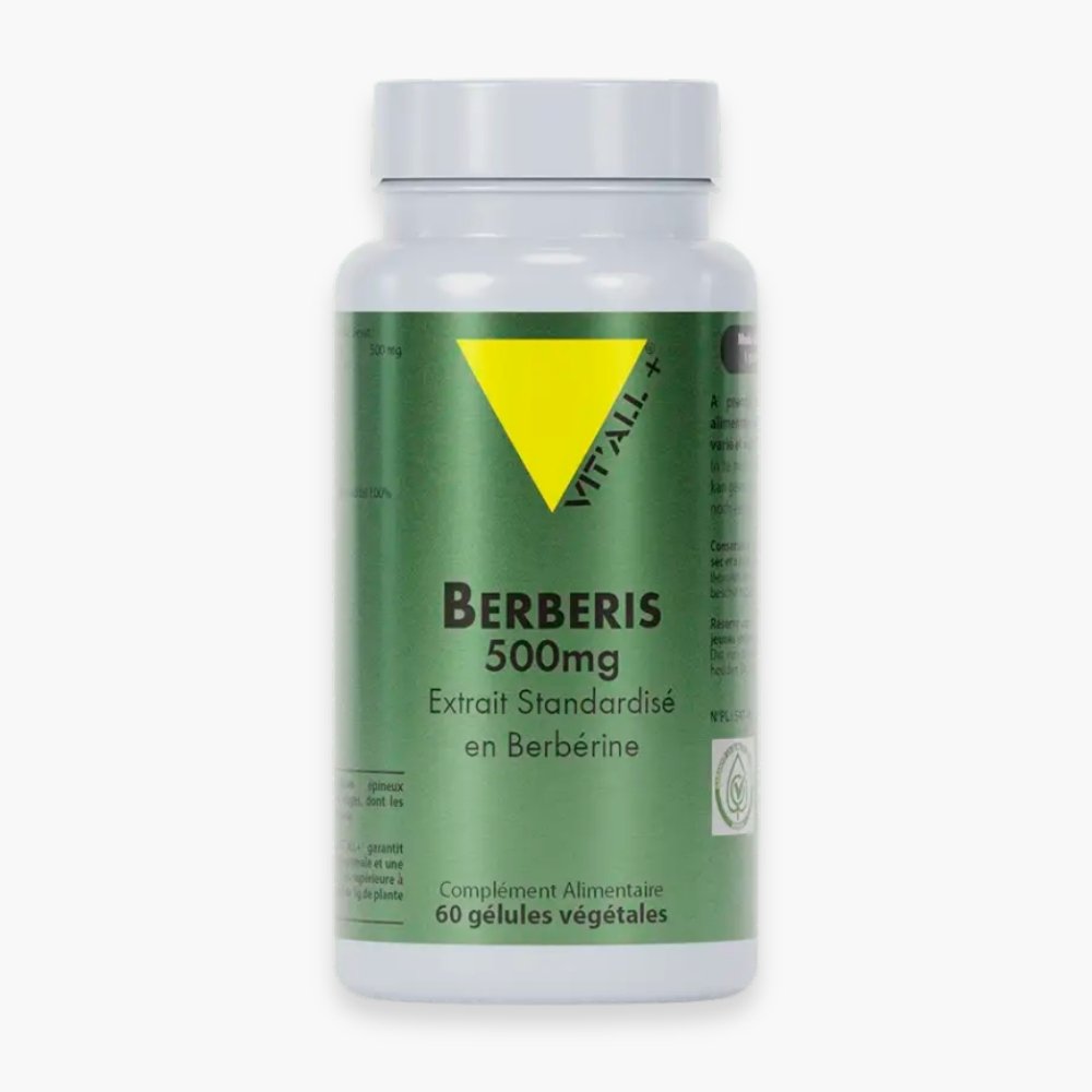 vitall+ – berberis 500mg extrait standardise en berberine – 60 gelules