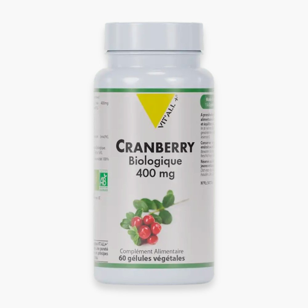 vitall+ – cranberry biologique 400mg – 30 gelules