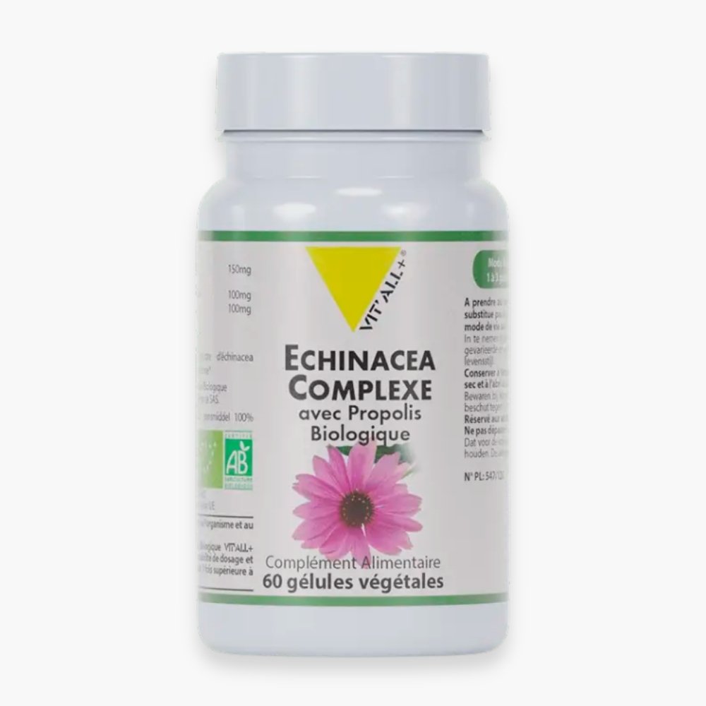 vitall+ – echinacea complexe avec propolis biologique – 60 gelules