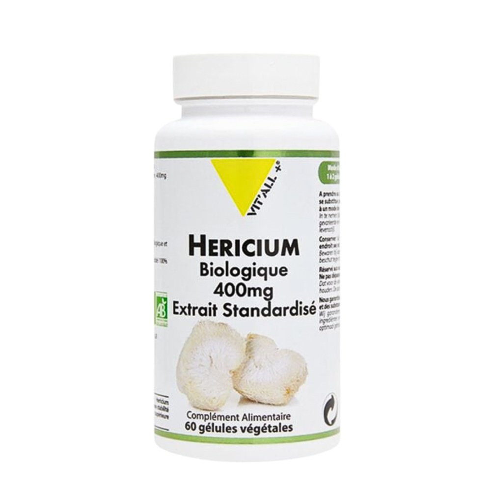 vitall+ – hericium biologique 400mg – 60gelules