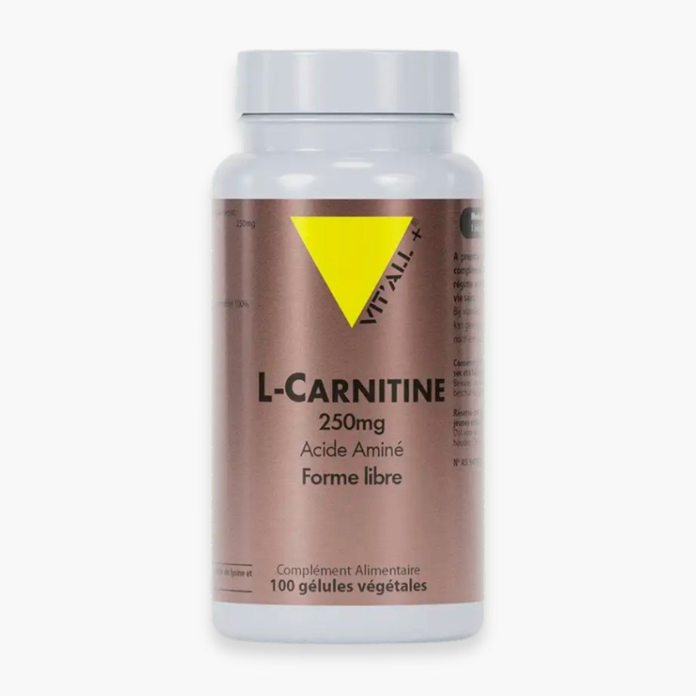 vitall+ – l carnitine 250mg acide amine forme libre – 50 gelules