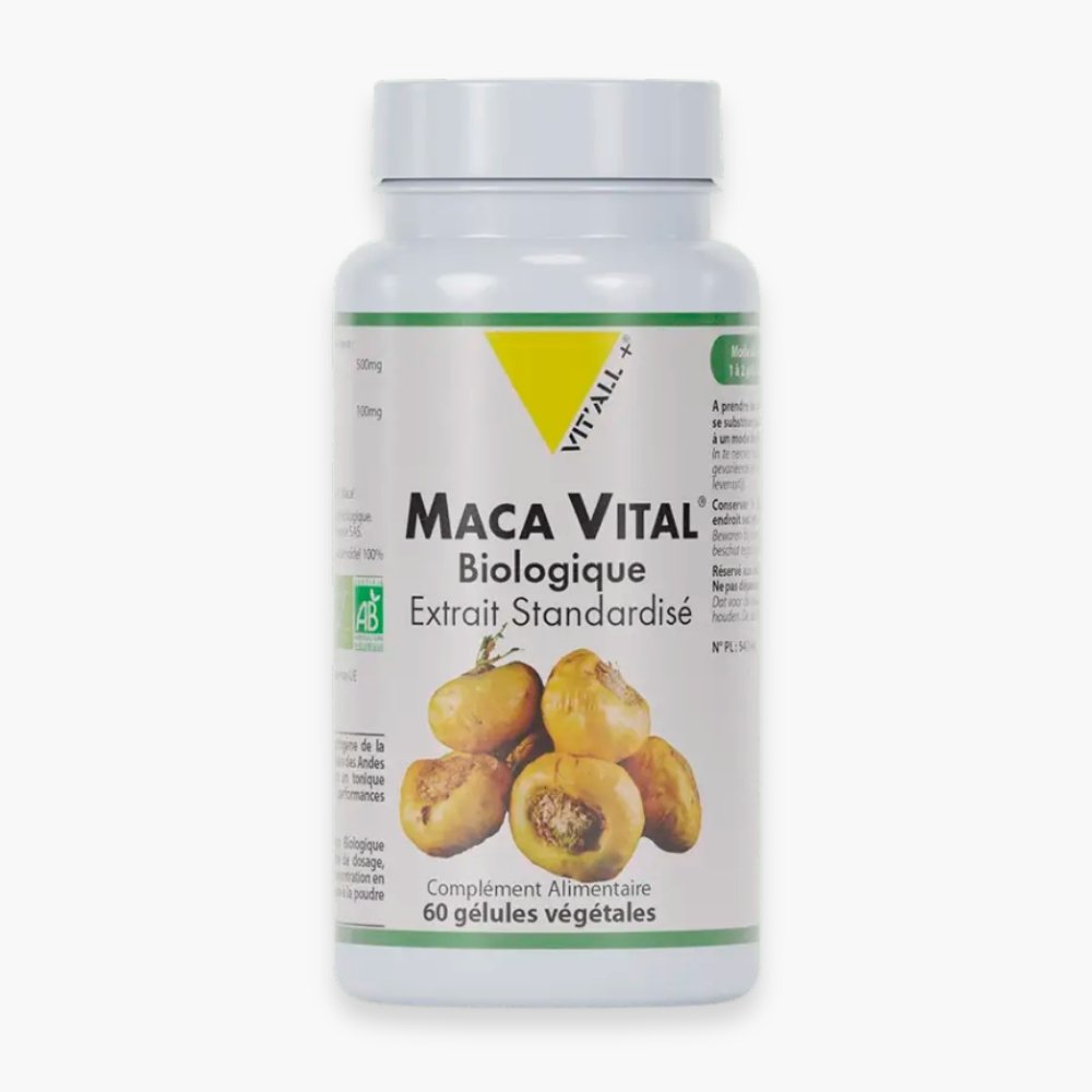 vitall+ – maca vital biologique 500mg extrait standardise – 30 gelules